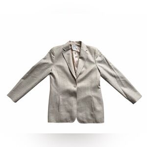 Vintage 90s Pendleton Virgin Wool Blazer Tan Women’s 12 Large Made in USA Lined